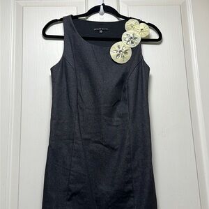 HELENE BLAKE Charcoal Embellished Dress Sz 8